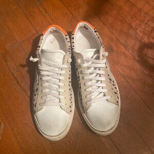 Oliver Cabell White and Orange Sneakers